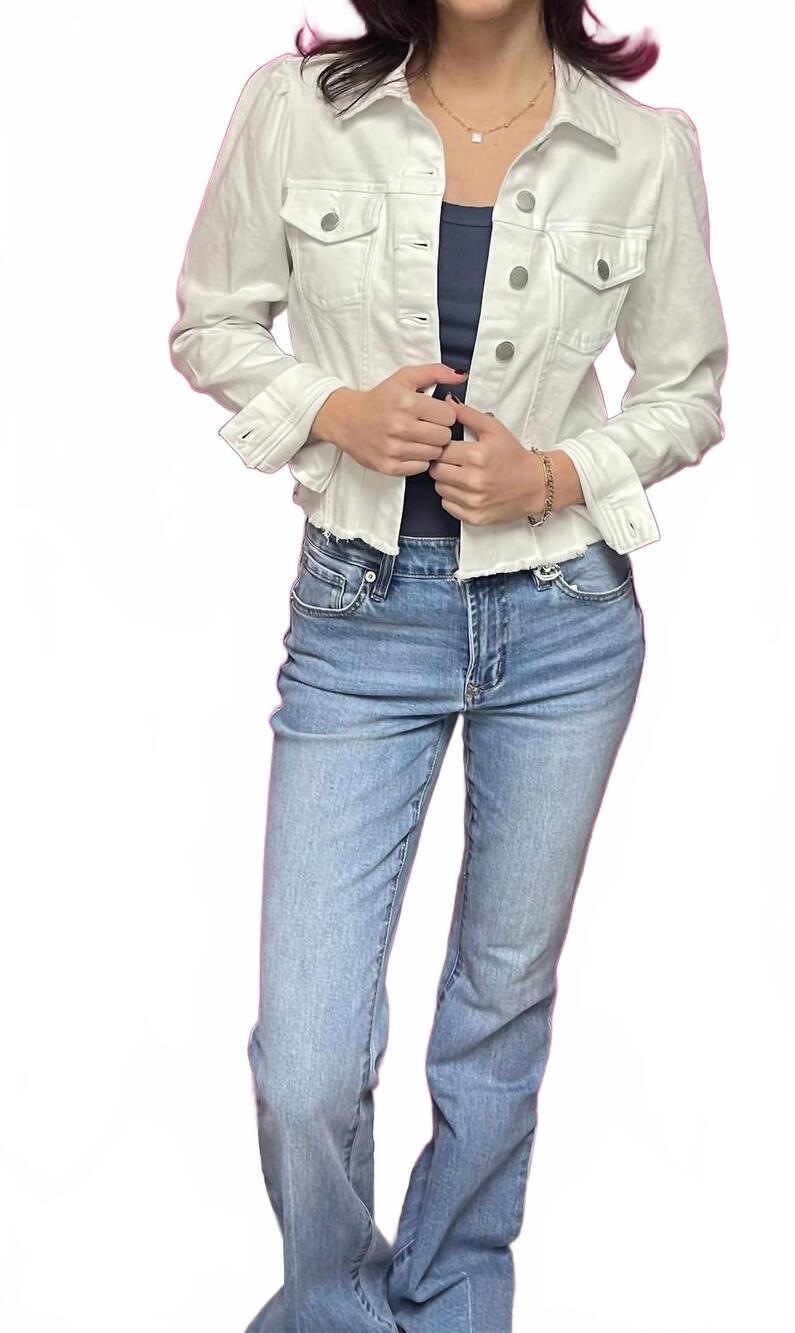 NEW DEAR JOHN DENIM rosewood denim jacket in white